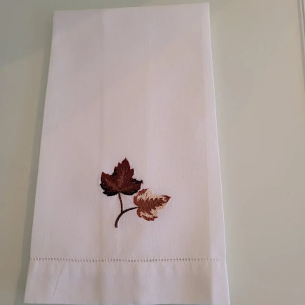 2 Fall Linen Hand Towels